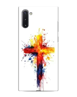 Чехол для Samsung Galaxy Note 10 с картинкой «Акварельный крест»