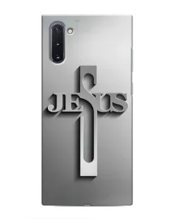 Чохол для Samsung Galaxy Note 10 з картинкою «Металевий хрест Jesus»