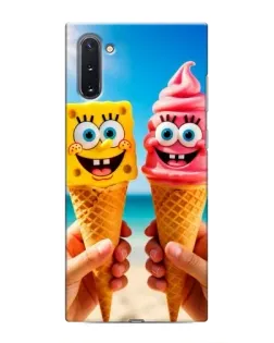 Чехол для Samsung Galaxy Note 10 с картинкой «Спанч Боб мороженое»