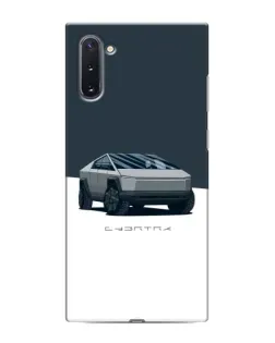 Чохол для Samsung Galaxy Note 10 з картинкою «Сріблястий Cybertruck Tesla»