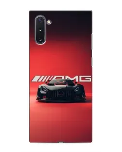 Чехол для Samsung Galaxy Note 10 с картинкой «Mercedes AMG — красная линия»