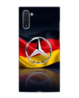 Чехол для Samsung Galaxy Note 10 с картинкой «Mercedes — флаг Германии»