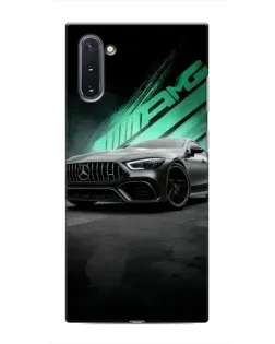 Чехол для Samsung Galaxy Note 10 с картинкой «Темный Mercedes AMG»