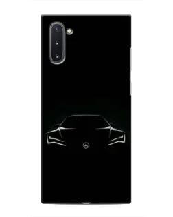 Чохол для Samsung Galaxy Note 10 з картинкою «Mercedes — силует авто»