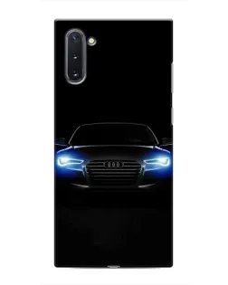 Чехол для Samsung Galaxy Note 10 с картинкой «Audi в неоне»