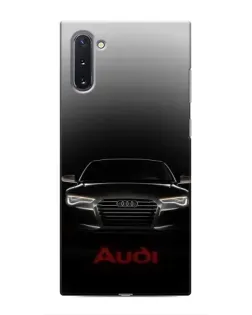 Чехол для Samsung Galaxy Note 10 с картинкой «Audi — градиентный контур»
