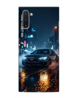 Чехол для Samsung Galaxy Note 10 с картинкой «Ночной город и Audi»