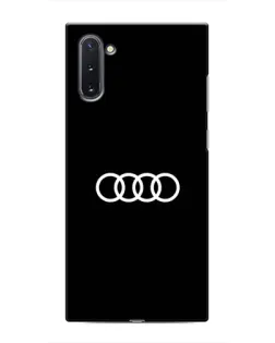 Чехол для Samsung Galaxy Note 10 с картинкой «Audi White Logo»