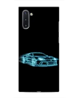 Чохол для Samsung Galaxy Note 10 з картинкою «Неоновий контур Lamborghini»