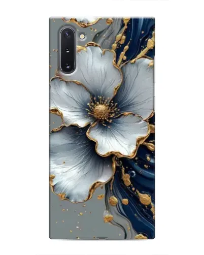 Чехол для Samsung Galaxy Note 10 с картинкой «Белый цветок и золотой флюид» Чехол для Samsung Galaxy Note 10 с картинкой «Белый цветок и золотой флюид»