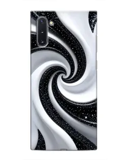 Чохол для Samsung Galaxy Note 10 з картинкою «Чорно-біла спіраль»