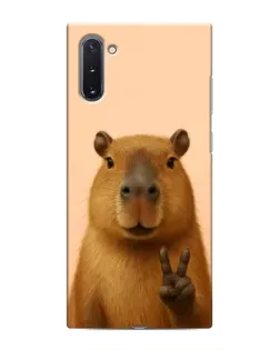 Чехол для Samsung Galaxy Note 10 с картинкой «Капибара виктория»