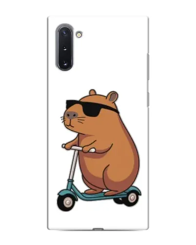 Чехол для Samsung Galaxy Note 10 с картинкой «Капибара на самокате»