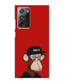Чехол для Samsung Galaxy Note 20 Ultra с картинкой «Bored Ape — красный фон»