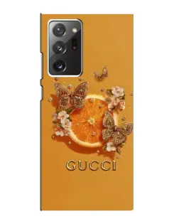 Чохол для Samsung Galaxy Note 20 Ultra з картинкою «Gucci — золоті метелики»
