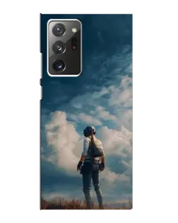 Чохол для Samsung Galaxy Note 20 Ultra з картинкою «Герой PUBG на скелі»