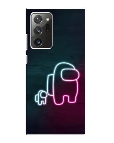 Чехол для Samsung Galaxy Note 20 Ultra с картинкой «Among Us неон-арт»