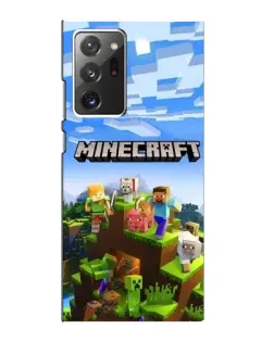 Чехол для Samsung Galaxy Note 20 Ultra с картинкой «Minecraft классический мир»