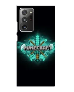 Чехол для Samsung Galaxy Note 20 Ultra с картинкой «Minecraft Diamond лого»