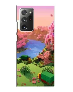 Чехол для Samsung Galaxy Note 20 Ultra с картинкой «Розовое дерево Minecraft»