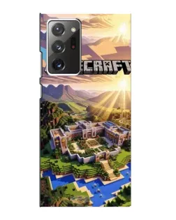 Чехол для Samsung Galaxy Note 20 Ultra с картинкой «Minecraft панорама»