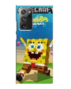 Чохол для Samsung Galaxy Note 20 Ultra з картинкою «Губка Боб Minecraft»