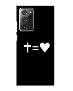 Чехол для Samsung Galaxy Note 20 Ultra с картинкой «Крест и Сердце»
