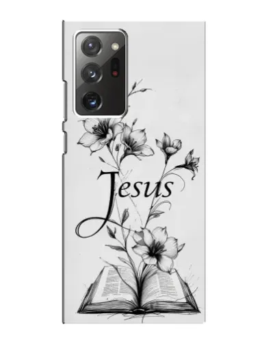Чехол для Samsung Galaxy Note 20 Ultra с картинкой «Цветы и Библия»