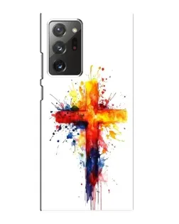 Чехол для Samsung Galaxy Note 20 Ultra с картинкой «Акварельный крест»