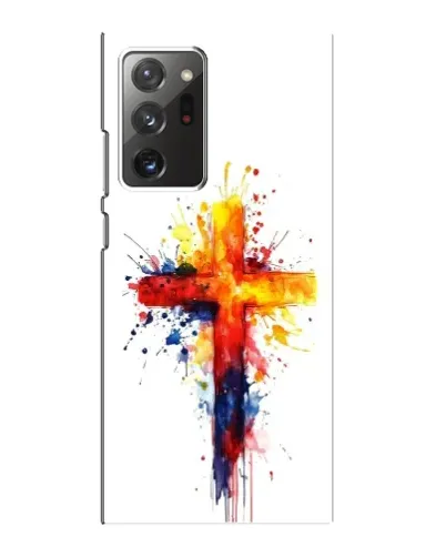 Чехол для Samsung Galaxy Note 20 Ultra с картинкой «Акварельный крест»