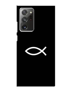 Чехол для Samsung Galaxy Note 20 Ultra с картинкой «Символ рыбы Jesus»