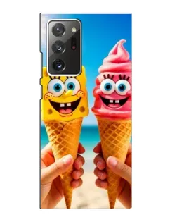 Чехол для Samsung Galaxy Note 20 Ultra с картинкой «Спанч Боб мороженое»