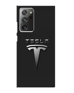 Чохол для Samsung Galaxy Note 20 Ultra з картинкою «Сталевий логотип Tesla»