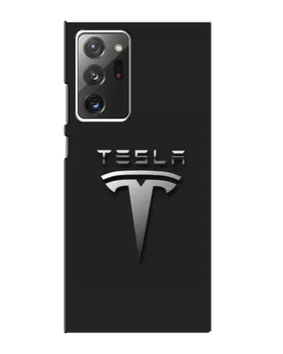 Чохол для Samsung Galaxy Note 20 Ultra з картинкою «Сталевий логотип Tesla»