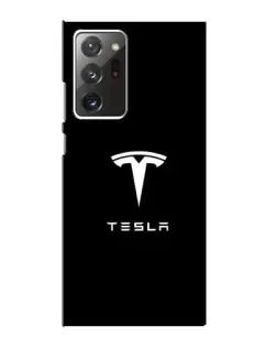 Чохол для Samsung Galaxy Note 20 Ultra з картинкою «Tesla White Logo»
