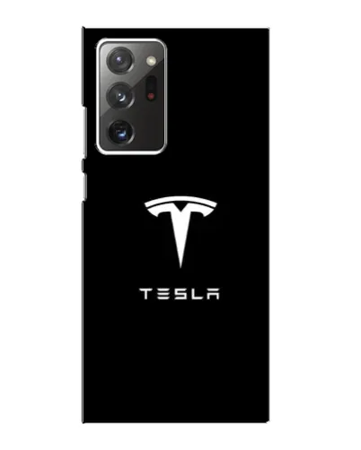 Чохол для Samsung Galaxy Note 20 Ultra з картинкою «Tesla White Logo»