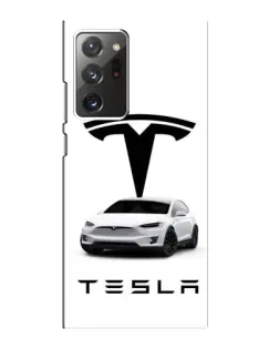 Чохол для Samsung Galaxy Note 20 Ultra з картинкою «Tesla White Style»