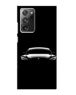Чохол для Samsung Galaxy Note 20 Ultra з картинкою «Фари Tesla Night»