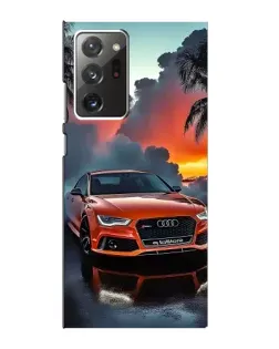 Чехол для Samsung Galaxy Note 20 Ultra с картинкой «Audi — закат»