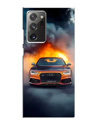 Чехол для Samsung Galaxy Note 20 Ultra с картинкой «Audi в огненном дыму»