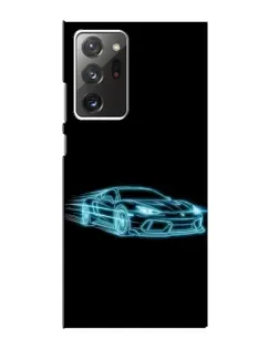 Чехол для Samsung Galaxy Note 20 Ultra с картинкой «Неоновый контур Lamborghini»