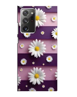 Чехол для Samsung Galaxy Note 20 Ultra с картинкой «Ромашки на фиолетовом»