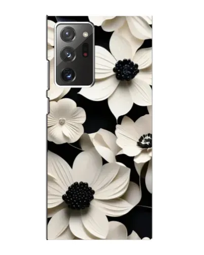 Чехол для Samsung Galaxy Note 20 Ultra с картинкой «Объемные белые цветы»