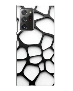 Чохол для Samsung Galaxy Note 20 Ultra з картинкою «Біла об'ємна сітка»