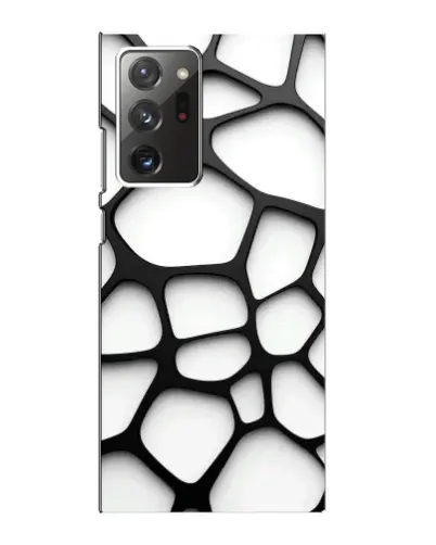 Чехол для Samsung Galaxy Note 20 Ultra с картинкой «Белая объемная сетка»
