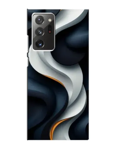 Чехол для Samsung Galaxy Note 20 Ultra с картинкой «Объемные черно-белые ленты»
