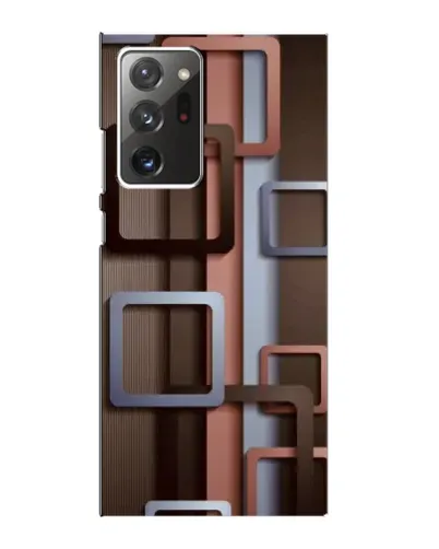 Чехол для Samsung Galaxy Note 20 Ultra с картинкой «Коричневые объемные квадраты»