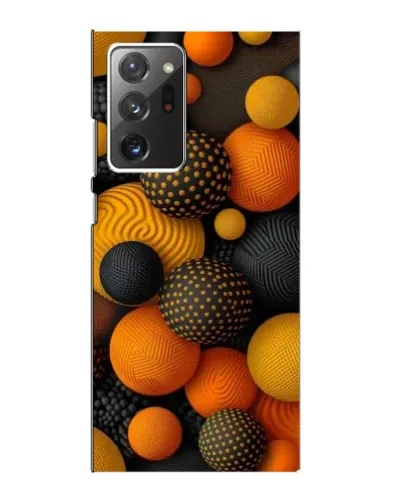 Чехол для Samsung Galaxy Note 20 Ultra с картинкой «Объемные оранжевые сферы»