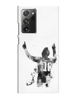 Чохол для Samsung Galaxy Note 20 Ultra з картинкою «Чорно-білий силует Мессі»