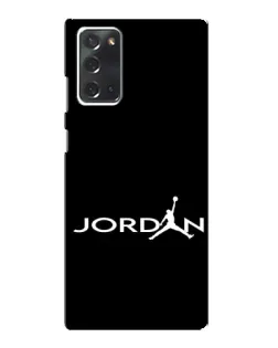 Чехол для Samsung Galaxy Note 20 с картинкой «Jordan White Logo»